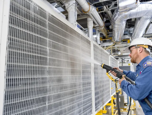 Professional commercial coil cleaning by Millbury Air Duct Cleaning in Millbury